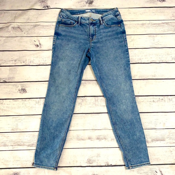 Old Navy Rockstar Super Skinny Jeans Women Sz 6P Stretch Mid Rise Built in Warm - Picture 1 of 9